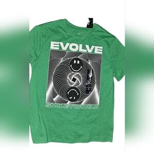 Boys 10/12 Smiley World Shirt 10-12 Youth Top